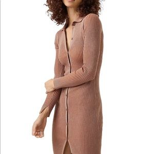 FRENCH CONNECTION Mari Pleated Cardigan Dress (S)